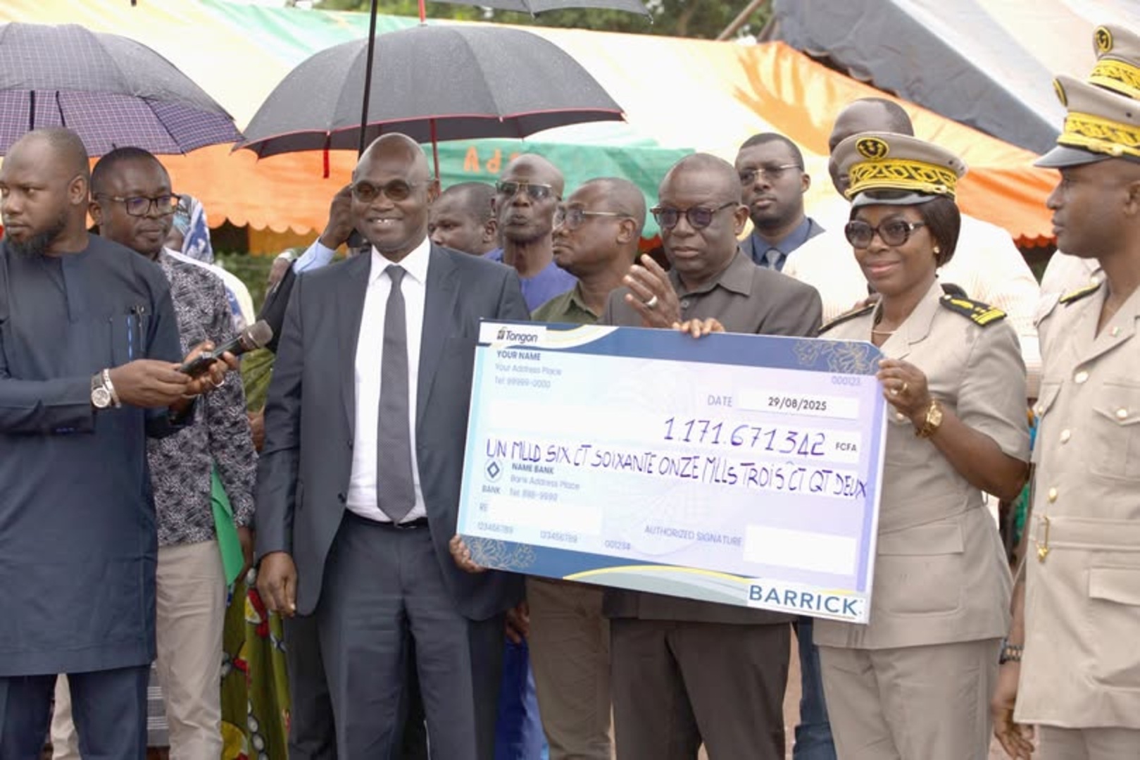 Tongon Gold Mine: Over One Billion CFA Francs Cheque Awarded to Fund Community Projects in Impacted Villages
